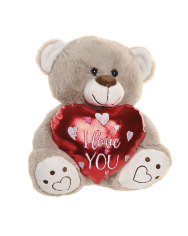 Kit Amor Especial | Peluche I LOVE YOU e Vela Coração | Urso Disponível em 2 Cores