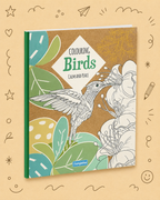 Kit Criativo "Calm and Peace – Colouring Birds" + Estojo TOTTO | Bloco de Desenho | Lápis de Cor FABER-CATELL | Acessórios para desenhar