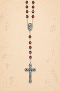 Terço Vitral Vermelho | Feito à Mão | Terço Católico em Estilo Vitral