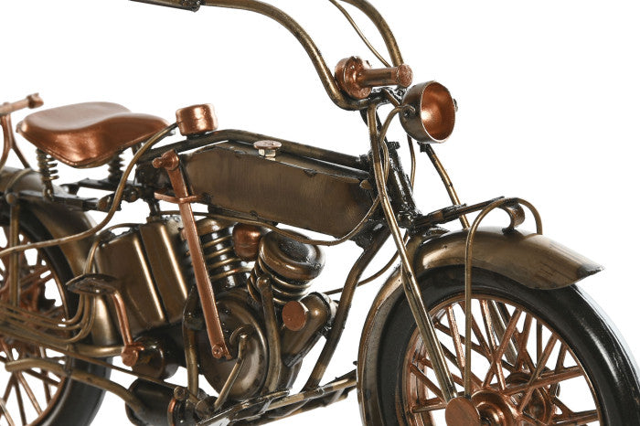 Mota Vintage em Metal com Detalhes Acobreados | Decoração Industrial