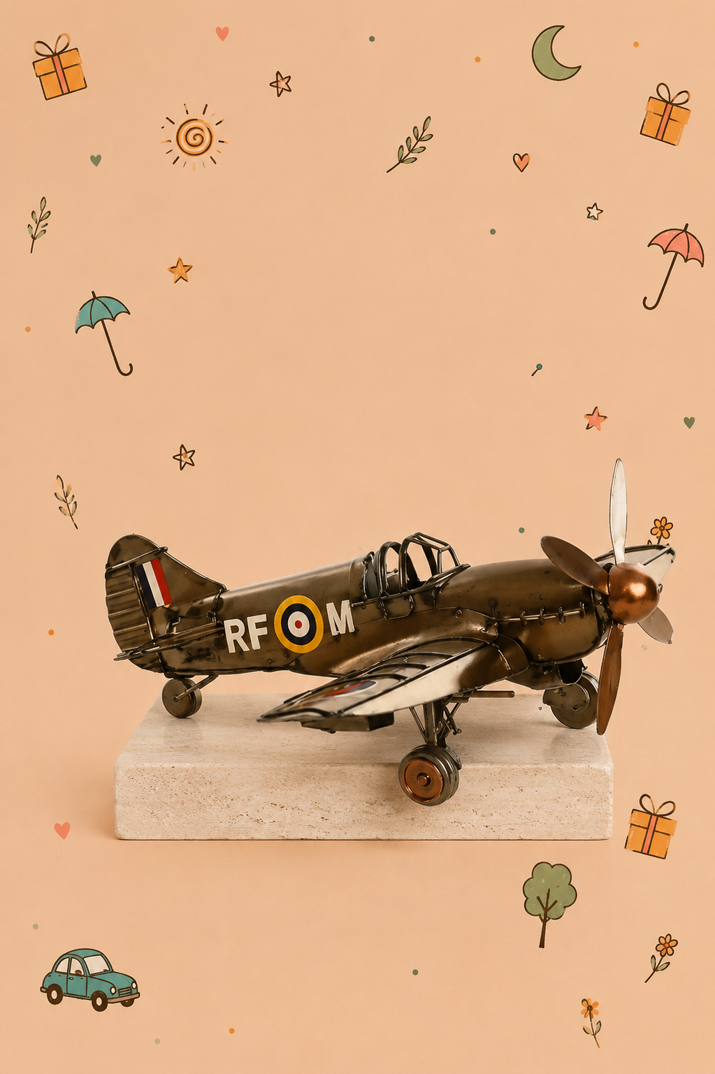 Avião Vintage em Metal | Decoração Retro e Colecionável | Disponível em 2 Modelos