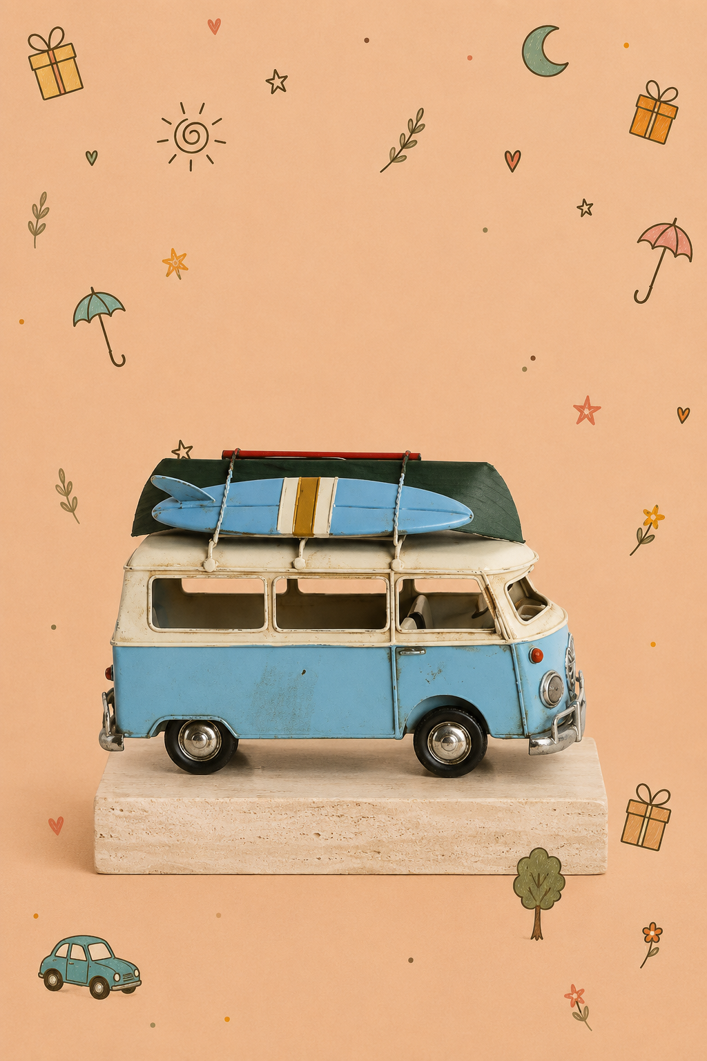 Carrinha Vintage Pão de Forma em Metal | Decoração Retro | Disponível em 3 Cores