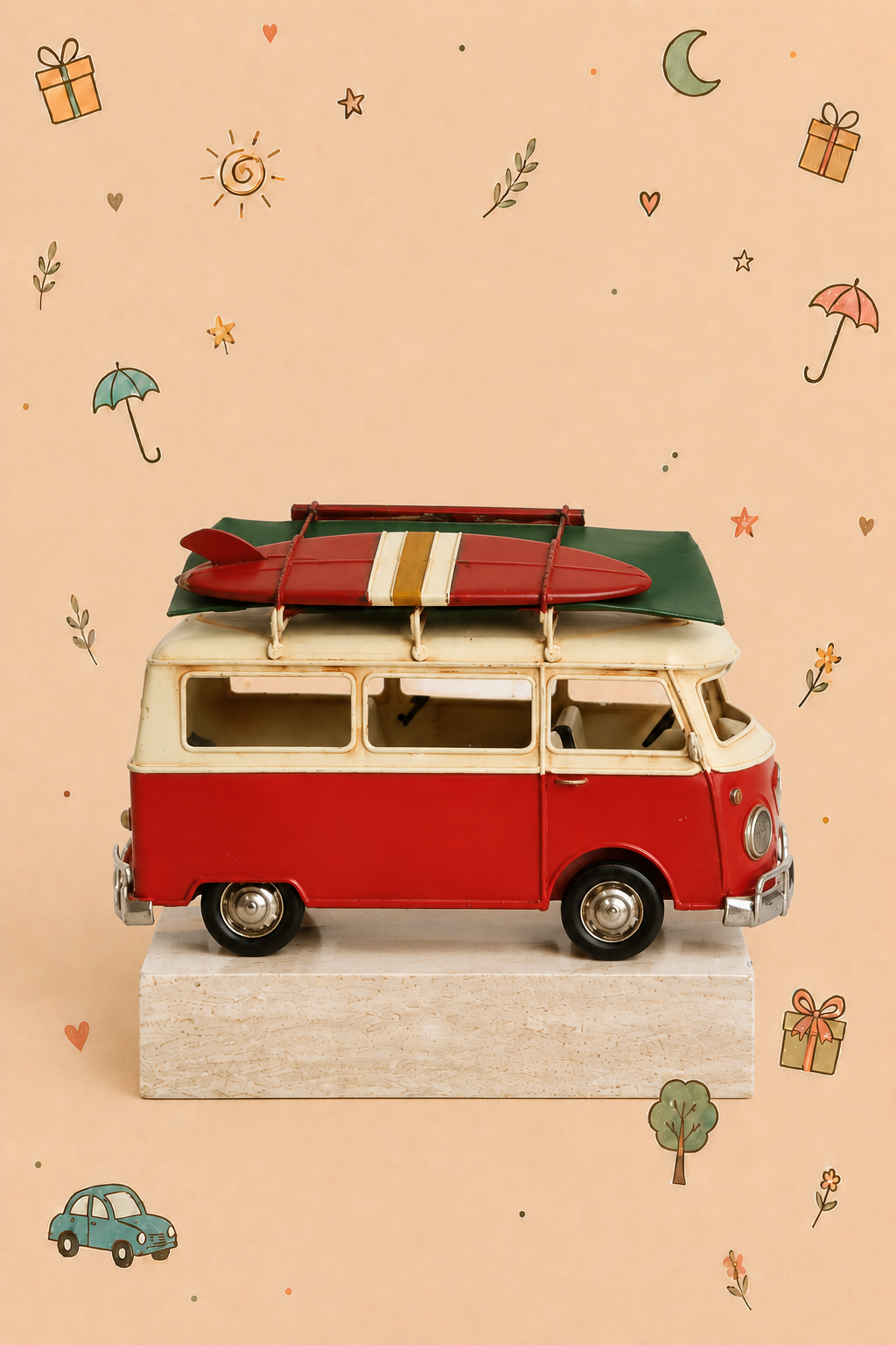 Carrinha Vintage Pão de Forma em Metal | Decoração Retro | Disponível em 3 Cores